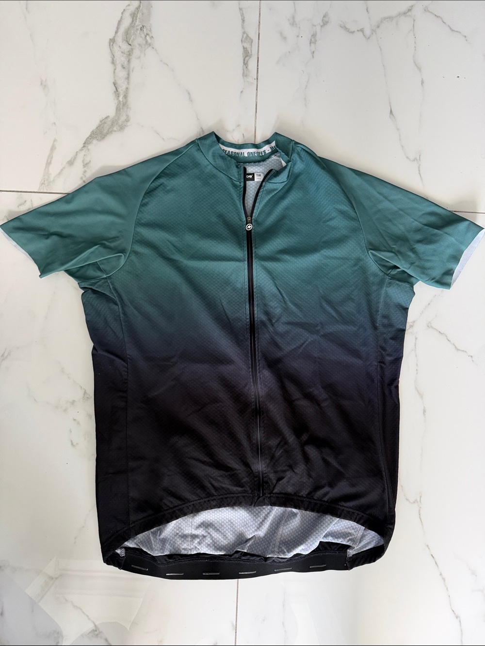 Assos Shifter Jersey TIR 3xl Gradient Cycling Jersey in Teal to Black